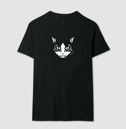 Camiseta Gato Preto e Branco - Tribal