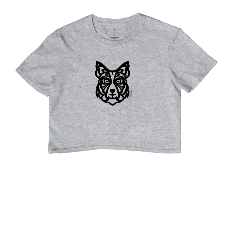 Camiseta Cropped Border Collie - Tribal