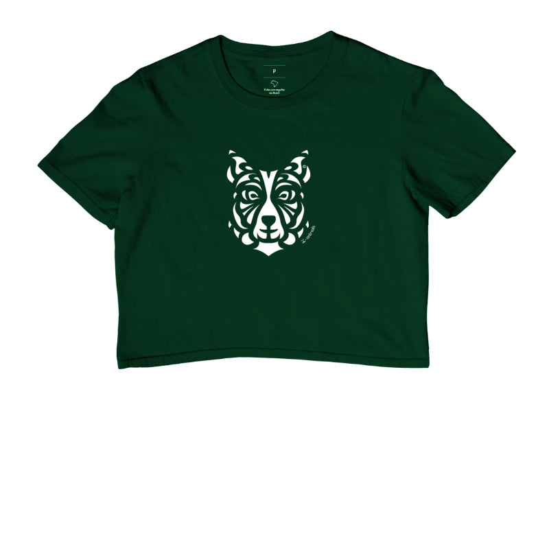 Camiseta Cropped Border Collie - Tribal