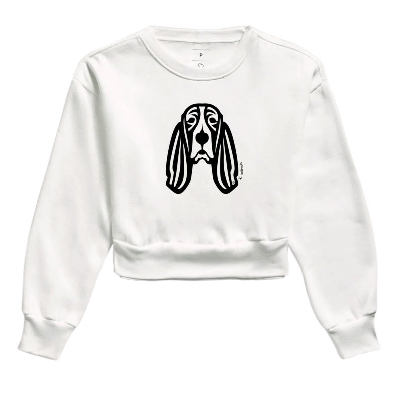 Moletom Cropped Basset Hound - Tribal