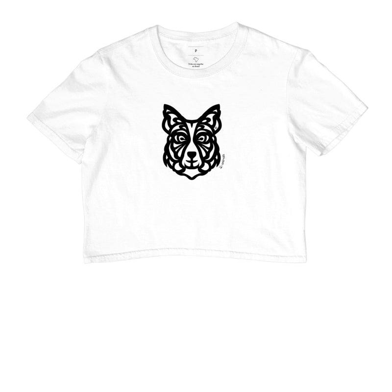 Camiseta Cropped Border Collie - Tribal