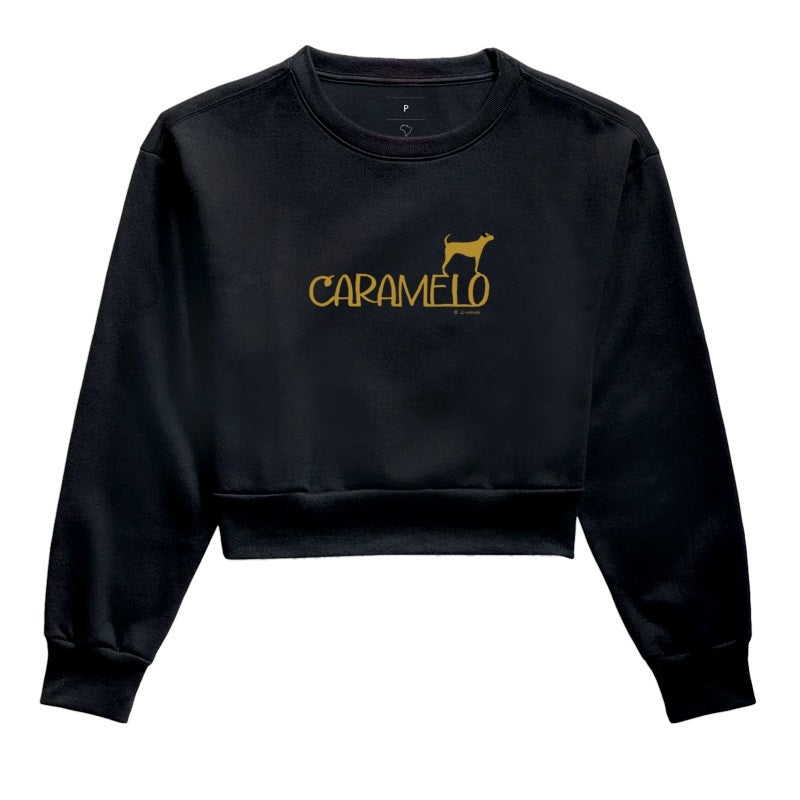 Moletom cropped cachorro Caramelo - Identidade