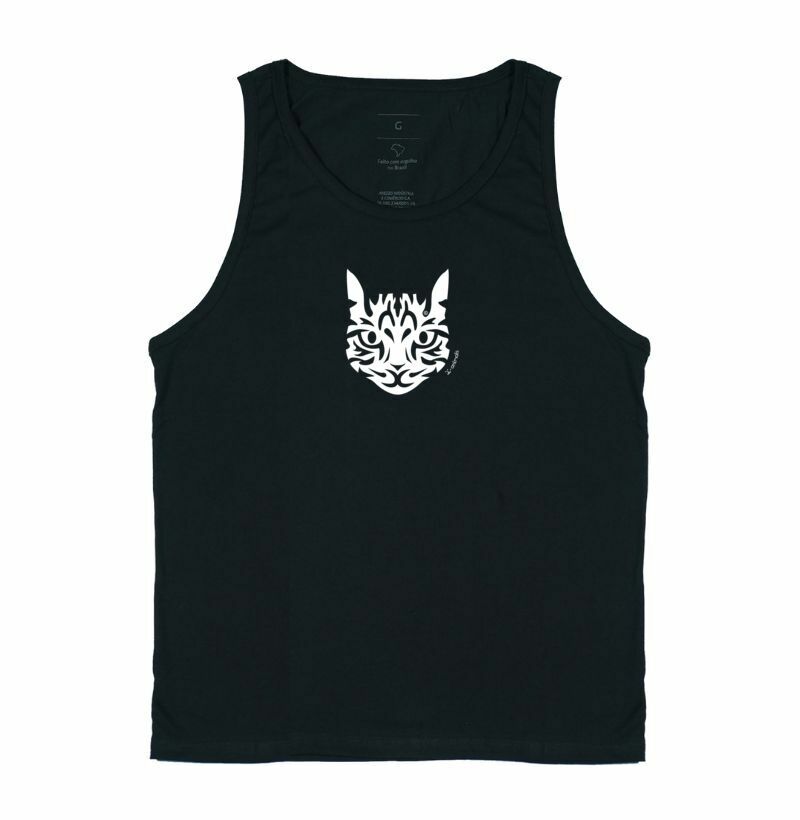 Camiseta Regata Gato Tigrado - Tribal