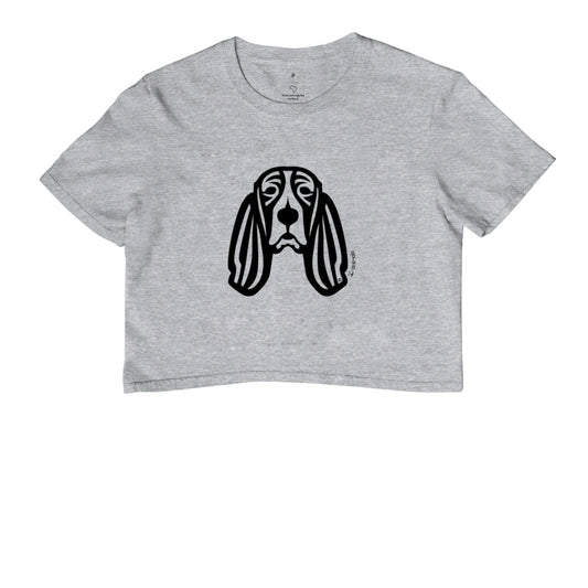 Camiseta Cropped Basset Hound - Tribal
