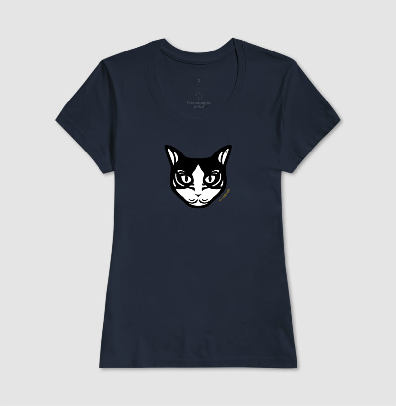 Camiseta Gato Preto e Branco - Tribal