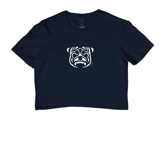 Camiseta Cropped Pug - Tribal