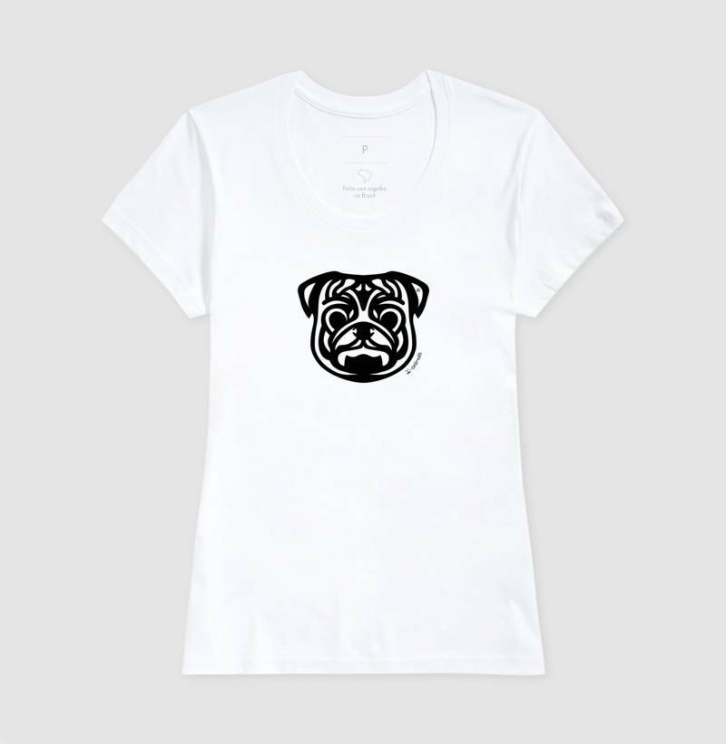 Camiseta Pug - Tribal