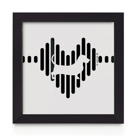 Quadro decorativo Basset Hound - Coração