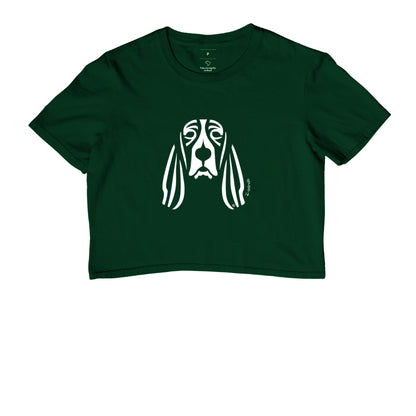 Camiseta Cropped Basset Hound - Tribal