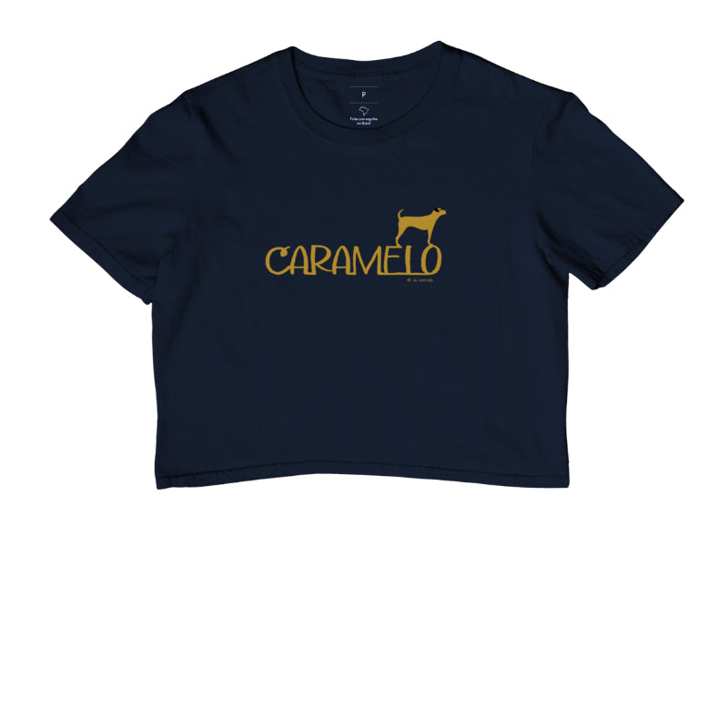 Camiseta Cropped cachorro Caramelo - Identidade