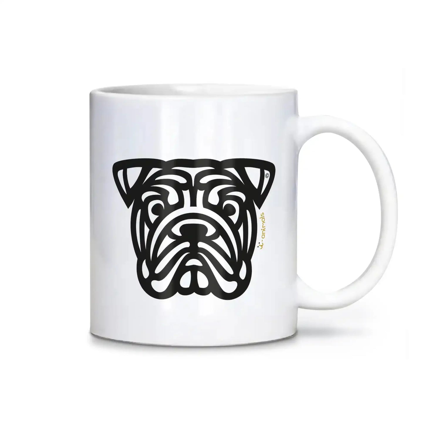 Caneca Buldogue Inglês - Tribal i-animals