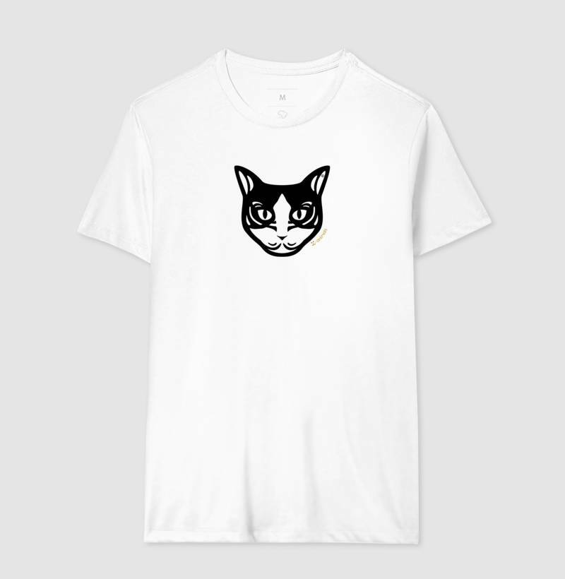 Camiseta Gato Preto e Branco - Tribal