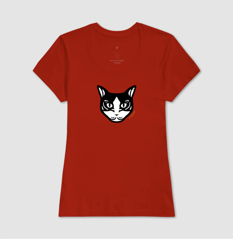 Camiseta Gato Preto e Branco - Tribal