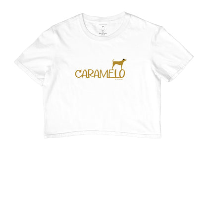 Camiseta Cropped cachorro Caramelo - Identidade