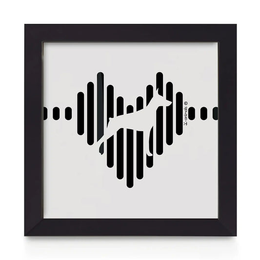 Quadro decorativo Doberman - Coração