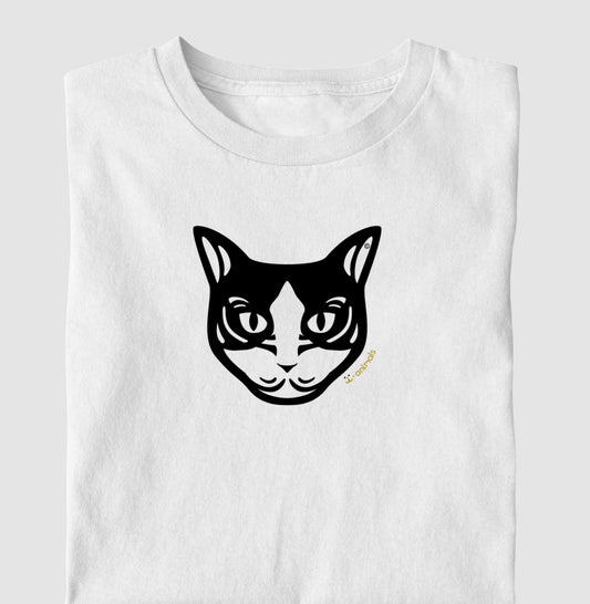 Camiseta Gato Preto e Branco - Tribal
