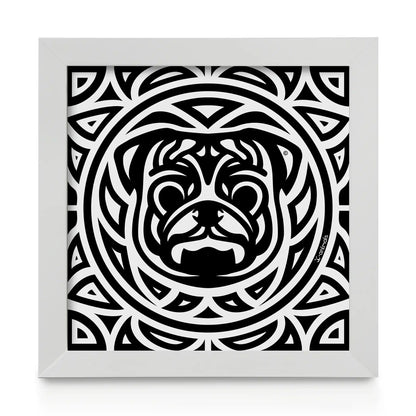 Quadro decorativo Pug - Total - Tribal