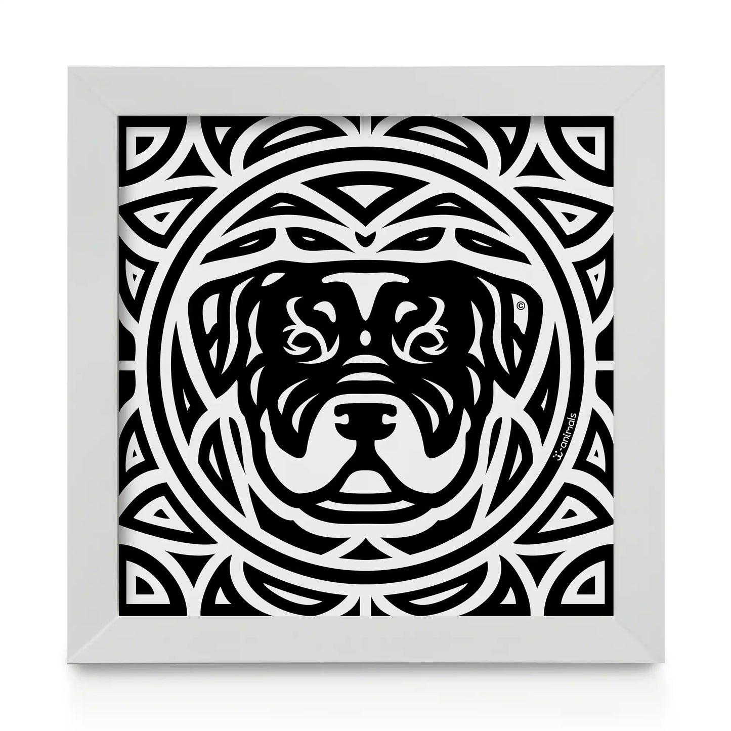 Quadro decorativo Rottweiler - Total - Tribal