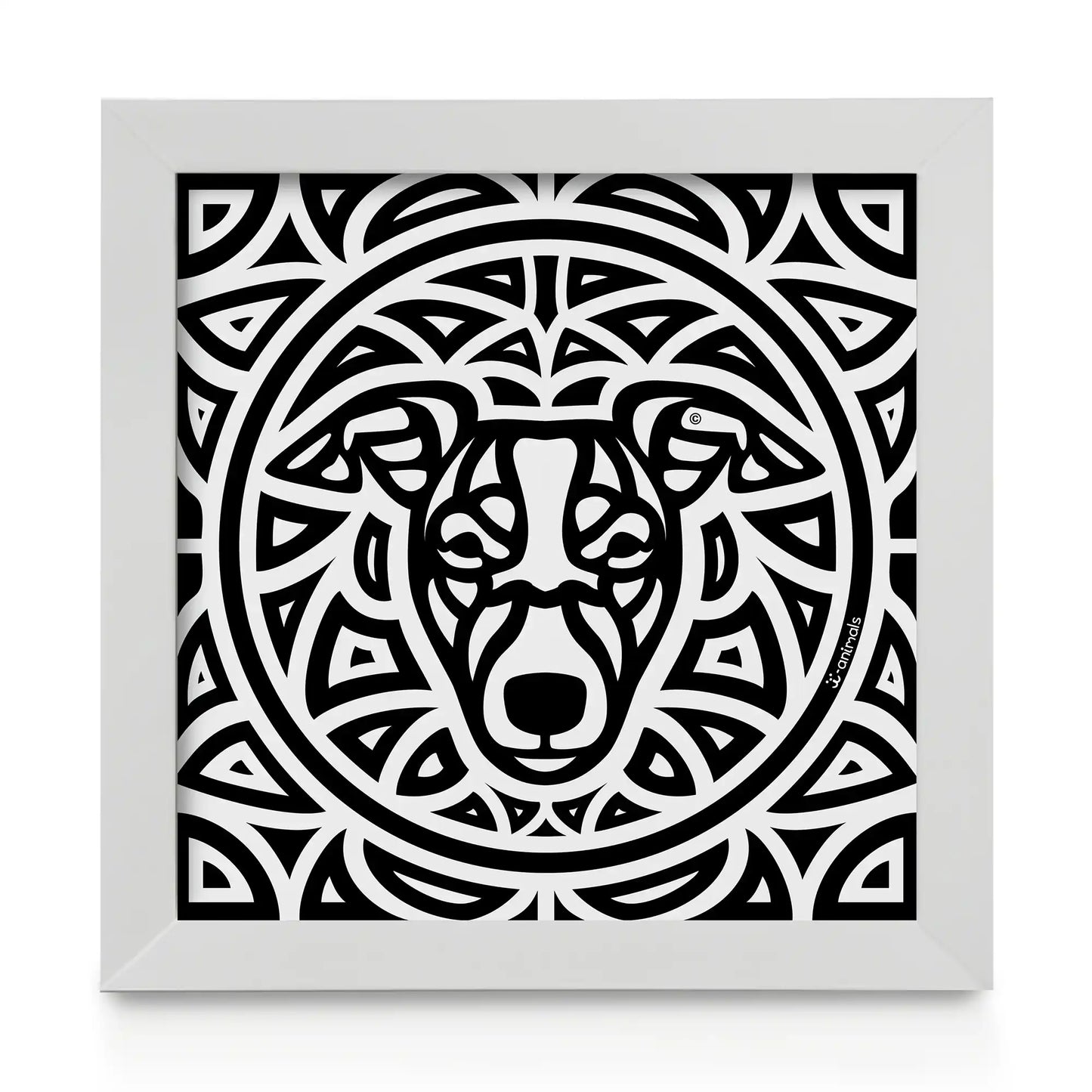 Quadro decorativo Whippet - Total - Tribal